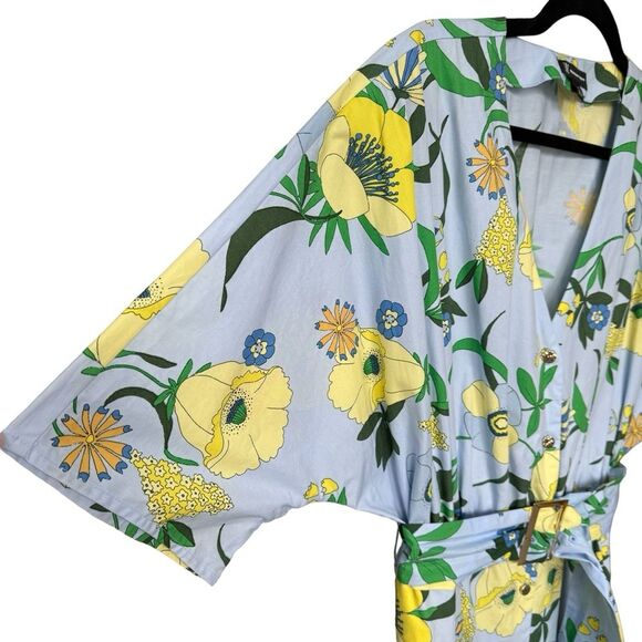 INC INTERNATIONAL CONCEPTS Cotton Floral Midi Shirtdress - Large Petite - NWT - Picture 6 of 9